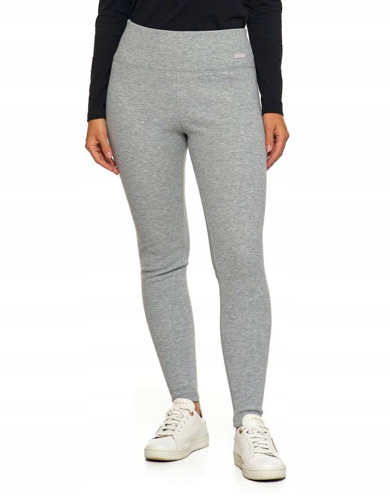 Women's Leggings Sports High Waist Ribbed Training Stylish MORAJ S/M Light Grey