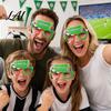 Football Shape Glasses Glasses Soccer Themed Decorative Lightweight Paper Frame Colorful Party