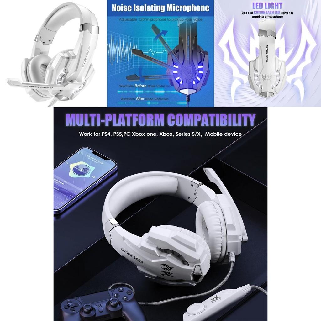 Kotion Each G9000 Cuffie da Gioco Microfono ad Alte Prestazioni con Cancellazione del Rumore Vestibilità Comoda Per Lunghe Sessioni di Gioco