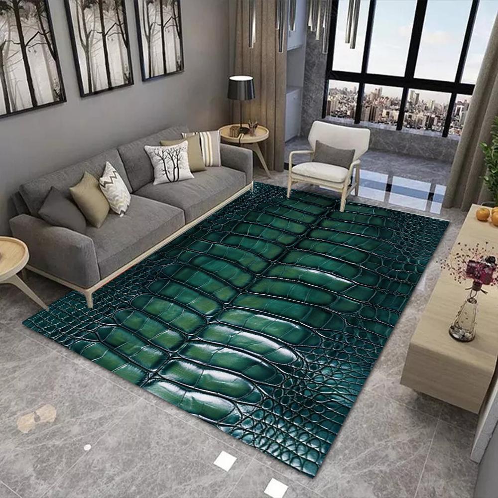 3D Skin Animal Carpet Rug Exotic Wild Mat Non-slip Soft Realistic Texture Home Decoration Living Room Modern Durable Floor Mat