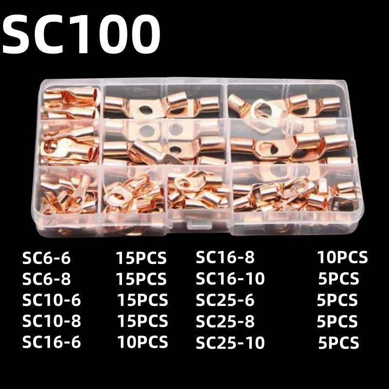 Copper Tube Terminals Set: 80-SC Series, 160-Piece Peep Hole SC6-25 Boxed