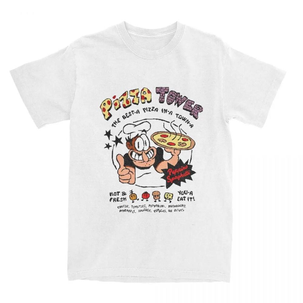 

SALE Men Women Pizza Tower The Best Pizza In Town Shirt Merch game lover 100% Co Unisex T-Shirt S