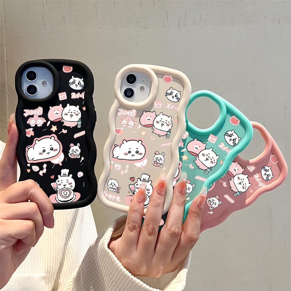 Chiikawa Soft Phone Cover for Samsung Galaxy A52 A73 A12 S24 Ultra 5G S23 S22 S21 S20 FE Wave Edge Shockproof Protective Rubber Case