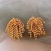 Personalized Beaded Fireworks Tassel Earrings: Fashionable Retro Dangles with Unique Temperament for Women