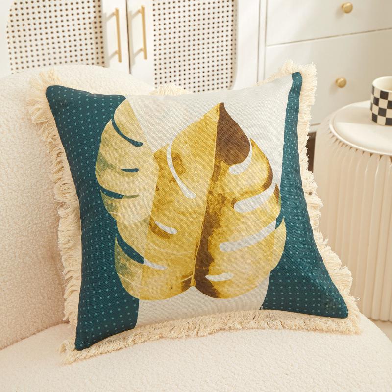 Business Gift Souvenir Linen Digital Printing Tassel Back Pillow Bedside Pillow