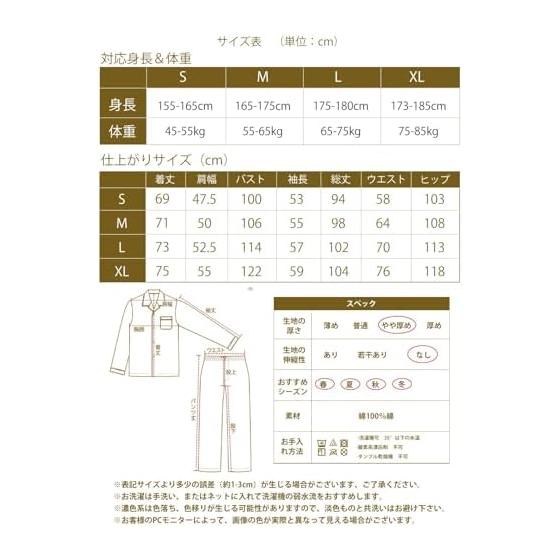 [Recon] Men's Pajamas, 100% Cotton, Long Sleeves, Open Front, Room Wear, Top and Bottom Set, Plaid Pattern, Flannel Fleece, Warm, Sweat Absorbent,