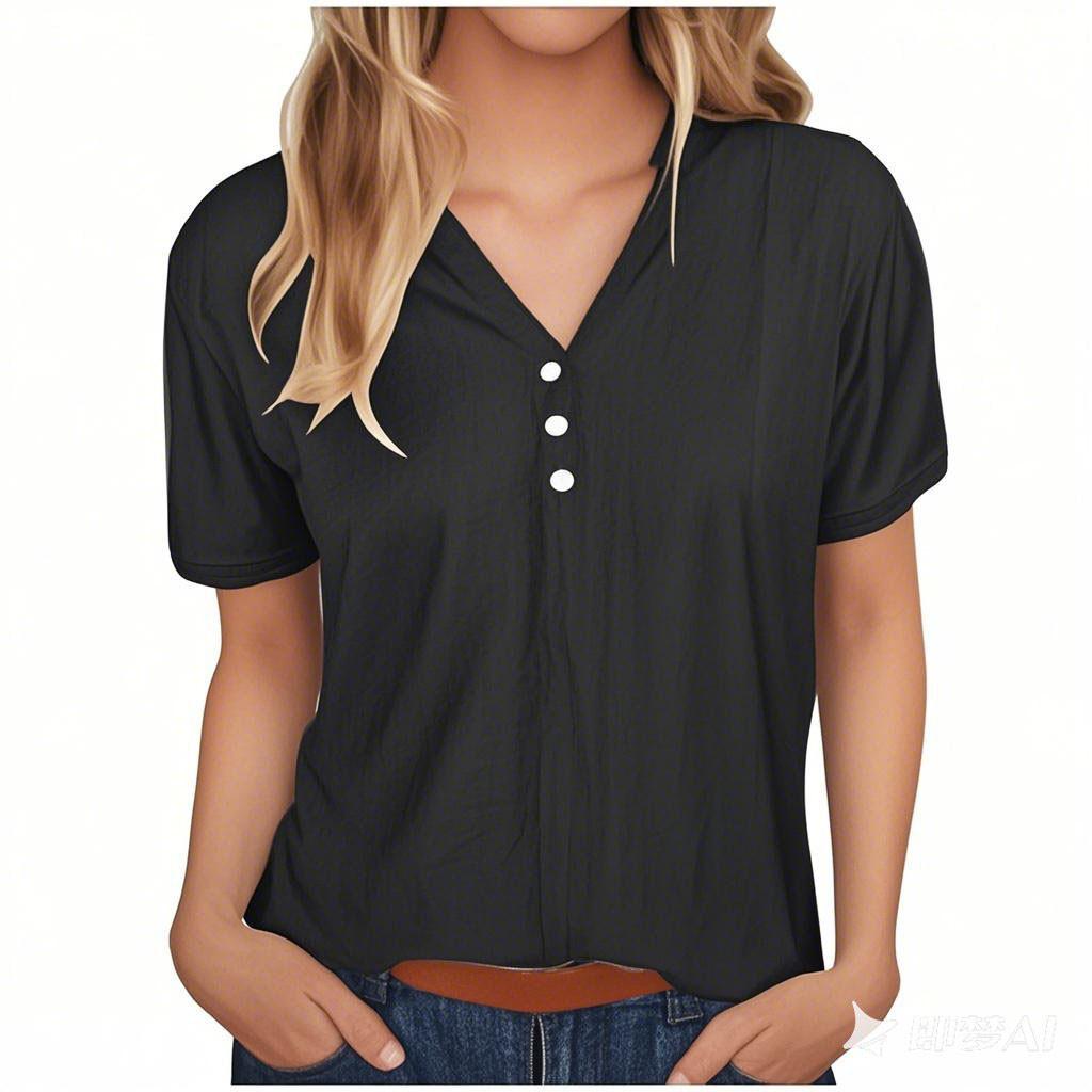 

Женские повседневные свободные рубашки модные топы футболки футболки M чёрный