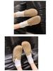 2024 Women's Fleece Half-Slippers: Closed-Toe Flat Birkenstock Style, Perfect for Pregnant Women & Outdoor Wear