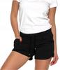 Women's Shorts Comfortable Stylish Elastic Waist with Tie MORAJ 3XL BLACK
