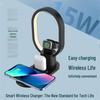 4-in-1 Wireless Charger & Night Light Stand (15W, Multifunctional, Desktop)