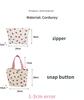 Lovely Strawberry Women's Cosmetic Bag Retro Corduroy Female Travel Bento Shoulder Bags Simple Portable Ladies Storage Handbags