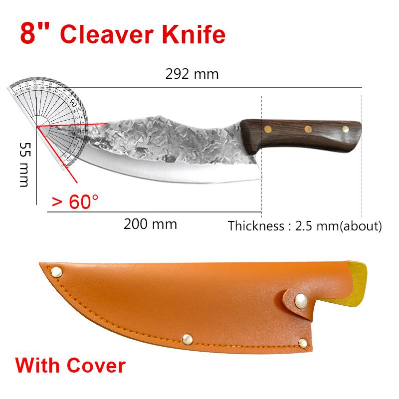 Butcher Boning Knives Cleaver Meat Chopping Vegetables Kitchen Knives Hand Forger Blade Chef Knife Stainless Steel Slicing Knife