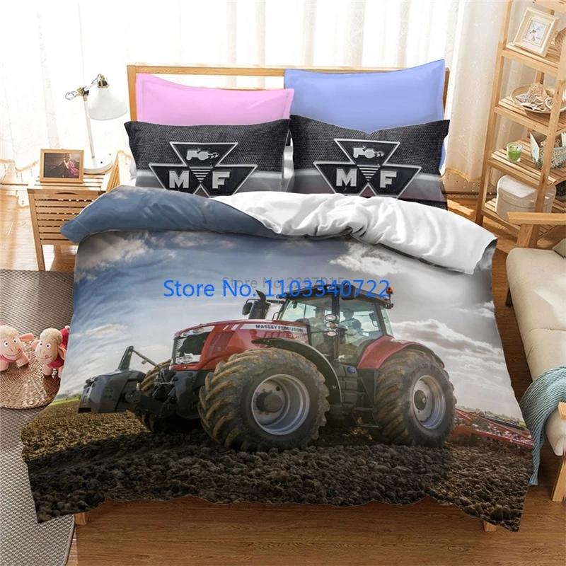 Farm Tractor 3d Bedding Set  Duvet Cover Set 3D Print Comforter Cover Bedclothes for Boy Girl Bedding Sets Bedroom Decor