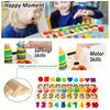76pcs Deluxe Learning Toy Set - Shape Sorting, Math Stacking , And Puzzle Toys For Toddlers Perfect Gift For Preschool Education
