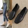Ladies Summer Footwear Flat Moccasins Shoes for Women  Loafers Square Toe White Flats Lastest Shoe Casual Korean Style Trend
