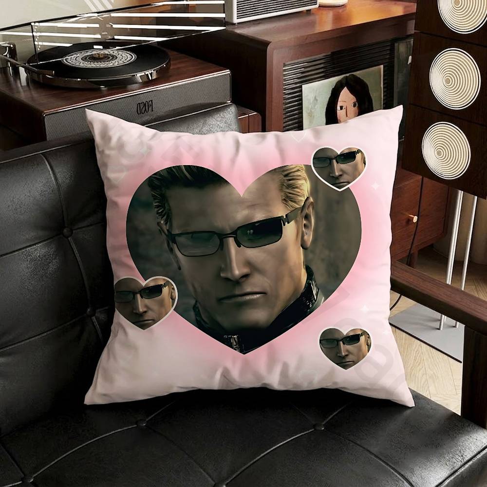 Albert Wesker P Pillow Case Sofa Living Room Bedroom Headboard Backrest Cushion Square Cushion Nap Time