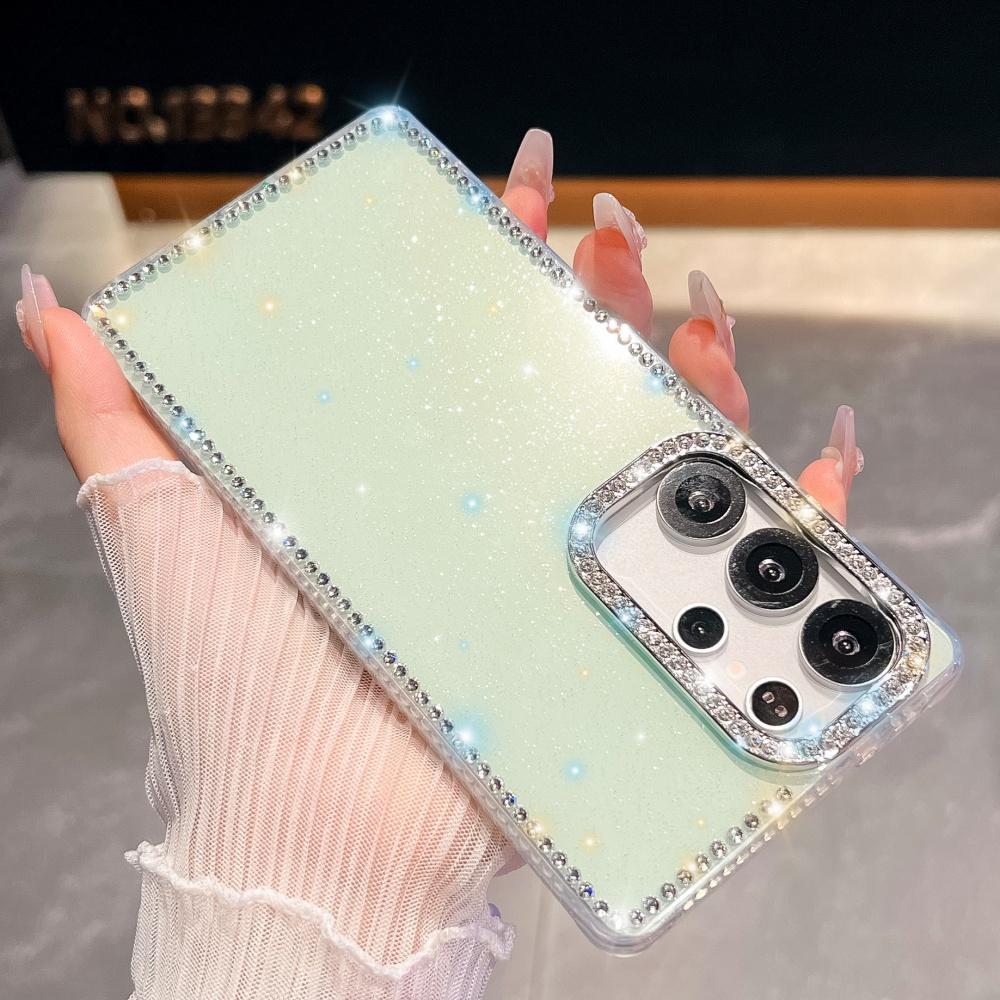 Luxus Helles Diamant Glänzendes Case für Samsung S25 S24 Ultra Plus FE S23Ultra A26 A16 A36 A56 A15 A35 A55 5G Aurora Pailletten Hülle