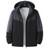 New men's velvet cotton-padded jacket with hooded multi-bag loose large-size youth casual cotton-padded jacket