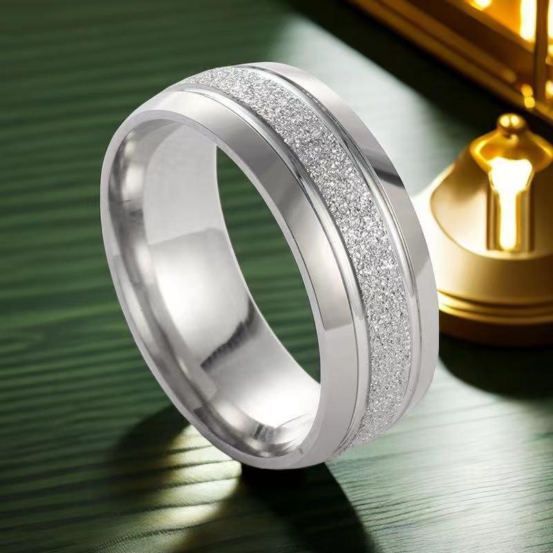 

«Парные кольца из матовой нержавеющей стали — невыцветающий дизайн» Size 8