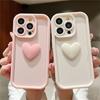 М’який рідкий силіконовий чохол Cute 3D Love Heart для iPhone 15 11 12 13 14 Pro Max XR X XS Plus Candy Color Bumper Shockproof Cover