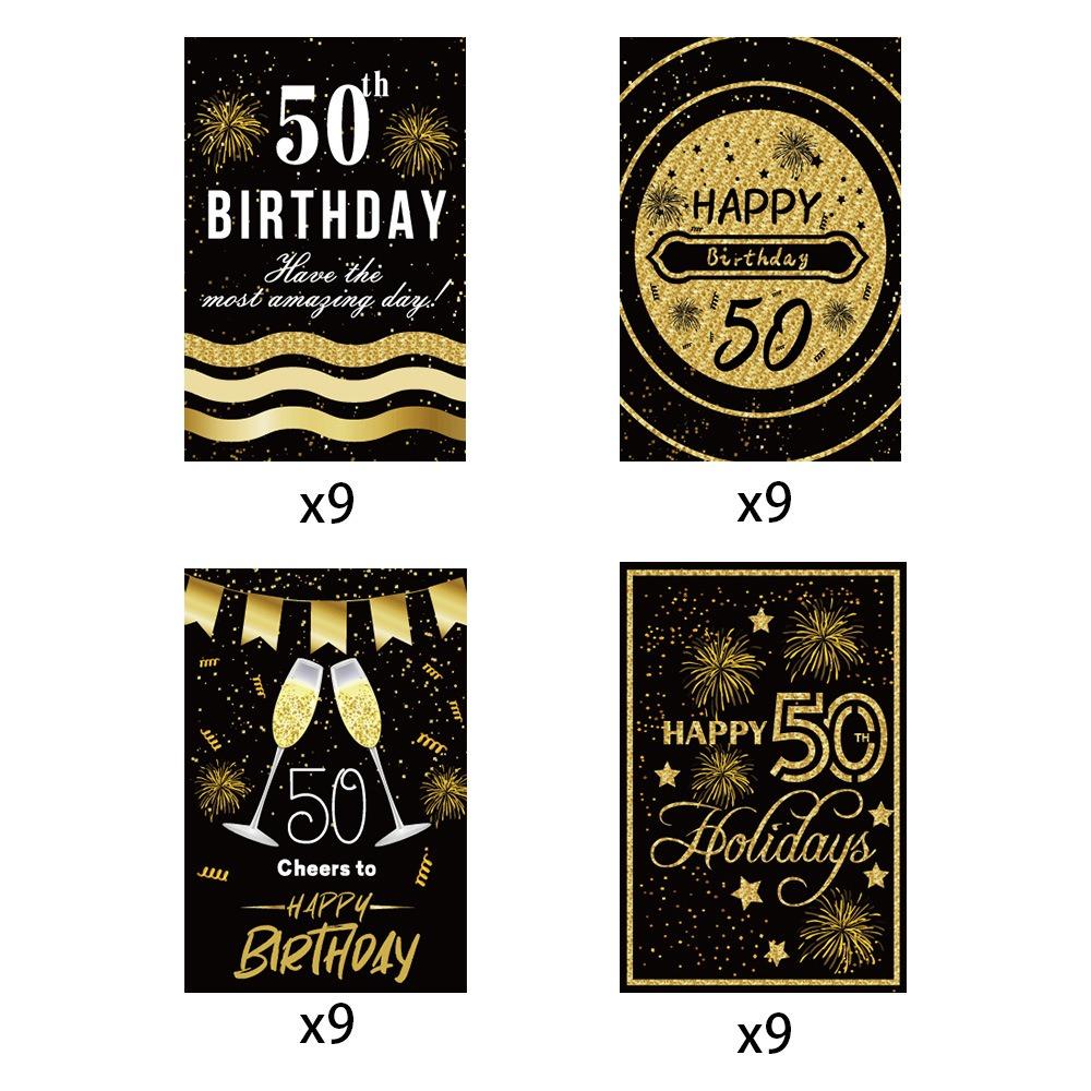 36Pcs 30th 40th 50th 60th Wine Bottle Stickers Party Supplies Wine Bottle Labels  Anniversary
