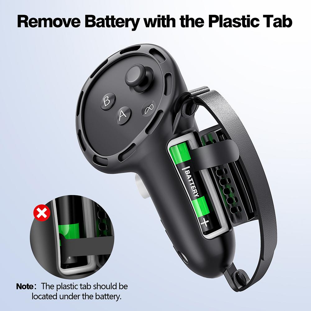 Silicone Controller Grips with Knuckle Straps for Meta Quest 3S Non-Slip Handle Cover for Meta Quest 3 VR Accessories Grip Cover