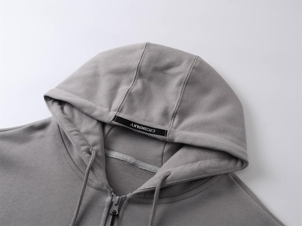 CP COMPANY Herren Stretch-Baumwolle Goggle Hoodie Strickjacke Jacke