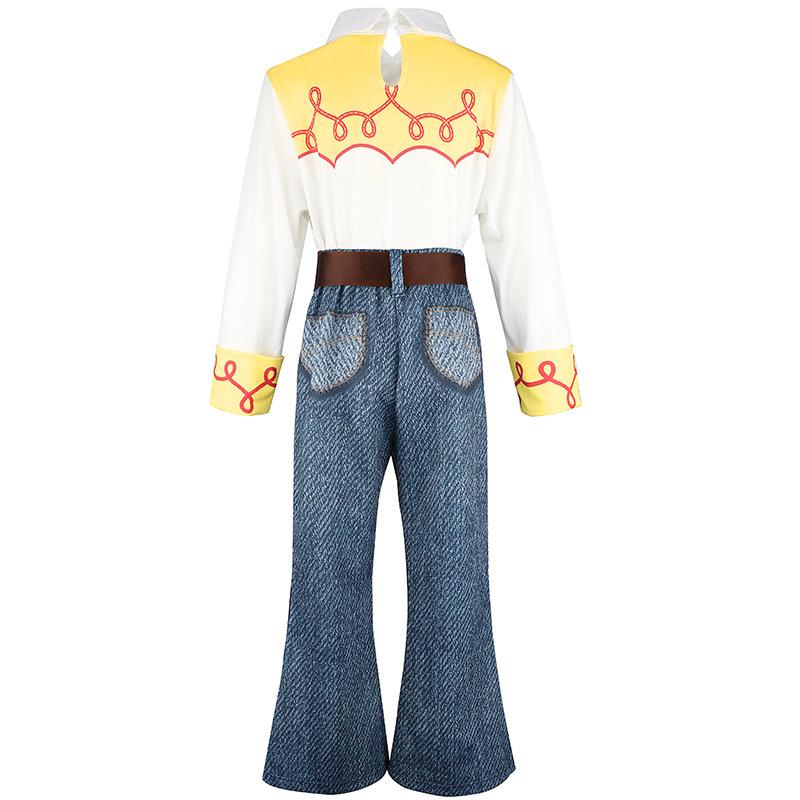 Toy Story Woody Dress Up Costume Kids Cosplay Jessie Top+Pants+Scarf+Belt Sets Girls Halloween Carnival Party Fancy Party Outfit