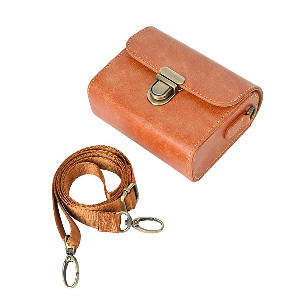 PU Leather Camera Bag Case For Canon SX740 SX730 G7X2 G7X3 G9X G9X2 M100 M200 Ricoh GR GR2 GR3 Sony ZV1F ZV1M2 ZV1