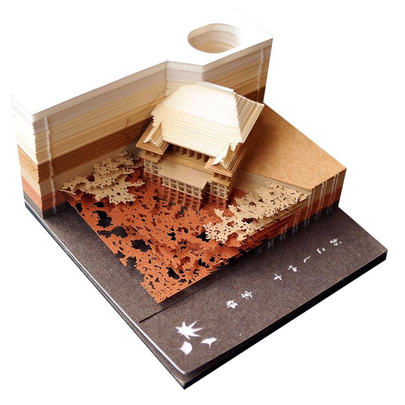 3D Stereoscopic Sticky Note Sculpture 2026 Calendar: Creative Tear-off Convenience Pad and Desktop Ornament