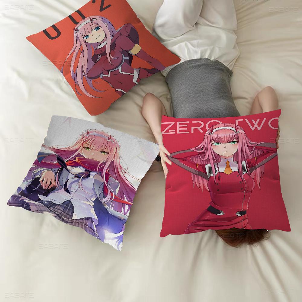 Zero Two D-darling Pillowcase Toon Gift Cushion Cover Bedroom Home Sofa Chair Seat Decor Pillow Case