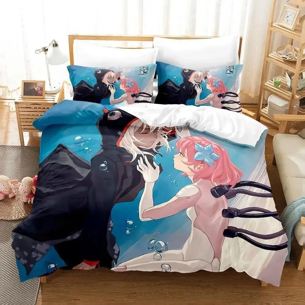 Cytus II Zestaw pościeli Pojedynczy Bliźniak Pełny Queen King Size Zestaw do łóżka Sypialnia dla dorosłych Dzieci Zestawy poszewek na kołdrę Druk 3D Anime Zestaw prześcieradeł