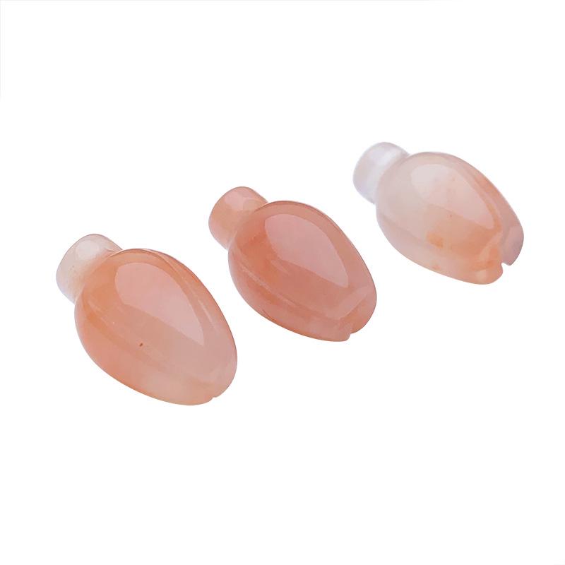 Natural Xinjiang Golden Silk Jade Magnolia Bud DIY Earrings & Bracelet Components