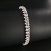 Marquise-Cut Pave Zircon Bracelet: Unique Design Valentine's Day Commemorative Gift S8256.
