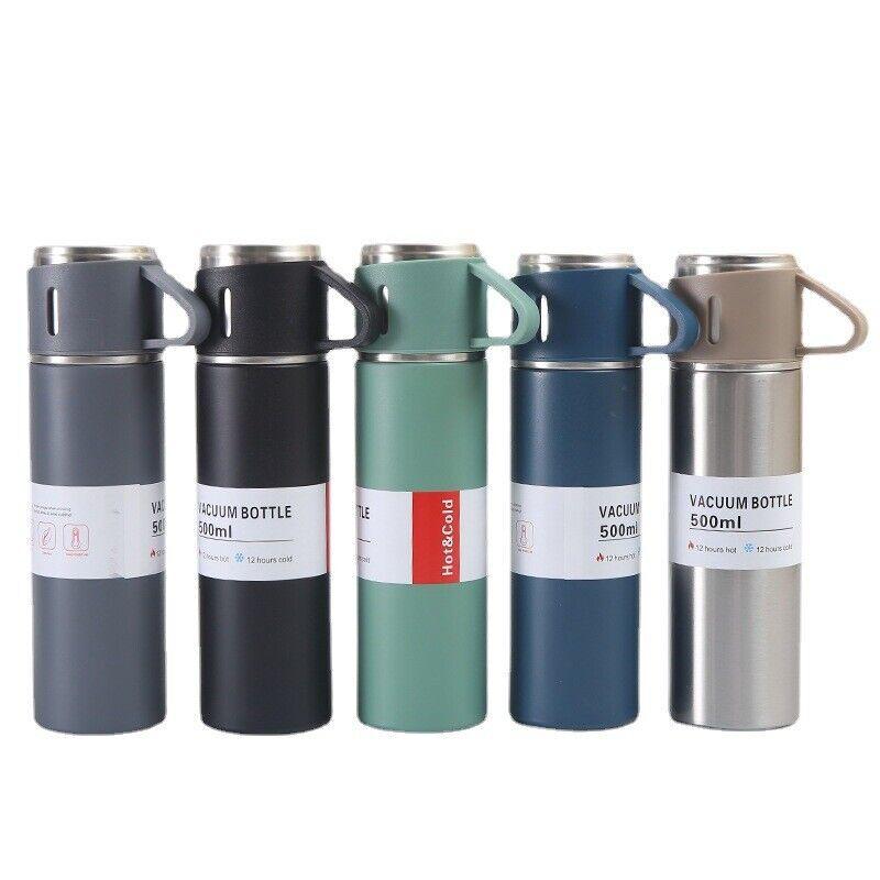 Stainless Steel Thermo Bottle Vacuum Insulated Flask With Cup For Coffee Tea
