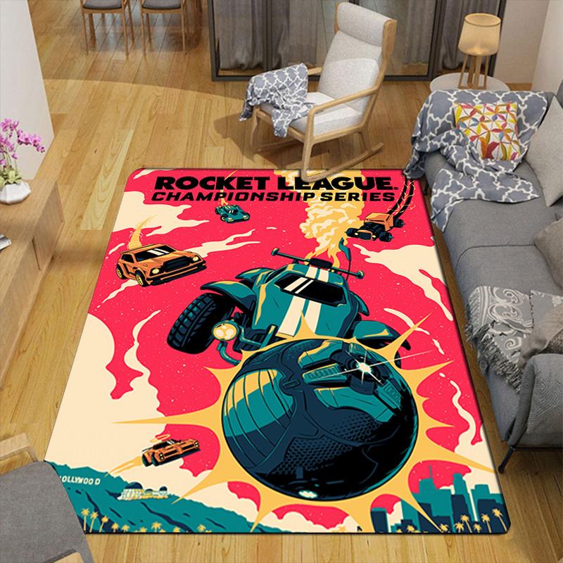 Rocket League Rug Floor Mat for Living Room or Bedroom Soft and Comfortable Carpet a Gift for Birthday and Holiday.SFF0917331