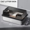 Xiaomi Stainless Steel Litter Box 60cm Cat Litter Box with Lid Semi-enclosed Litter Pan High-Sided Resistant Leak-Proof Cat Litter Mat