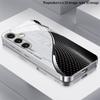 Silver Texture Pattern 2D Phone Case for Samsung S26 S25 S24 S23 S22 S21 S20 A56 A36 A16 - Electroplated Glass Protective Cover