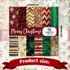 Świąteczny Blok Papierów do Scrapbookingu 12 Arkuszy 6x6 Brokatowe Konfetti Płatek Śniegu Jednostronne Nadruki Karton 160gsm Bezkwasowy Dekoracyjny
