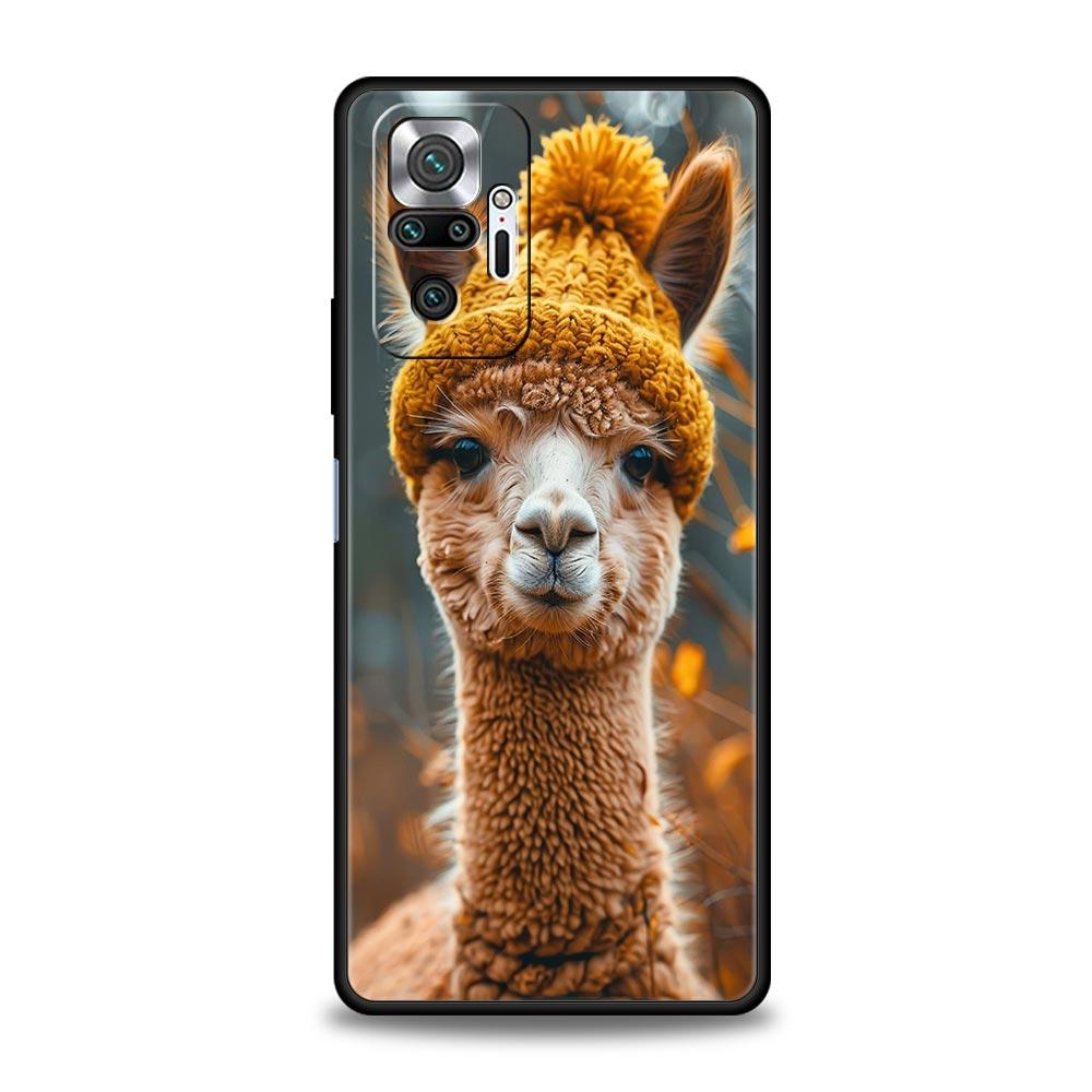 Kawaii Alpaka schönes Handyhülle für Xiaomi Redmi Note 13 12 5G 11 10 Pro Plus 4G 9S 9 8 7 9T 13C 12C 10C 9C 9A Silikonhülle