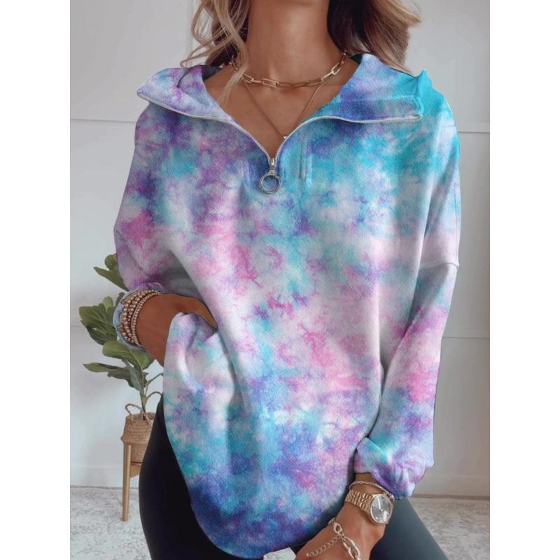 

DAFIFY Женские модные повседневные весенне-осенние блузки и рубашки с длинным рукавом и V-образным вырезом с принтом в стиле колор-блок XXXXXL