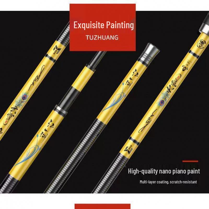Ultra-Hard, Ultralight Taiwan Carbon Fishing Rod: 28/19 Action, Extremely Fine Design for Crucian Fishing
