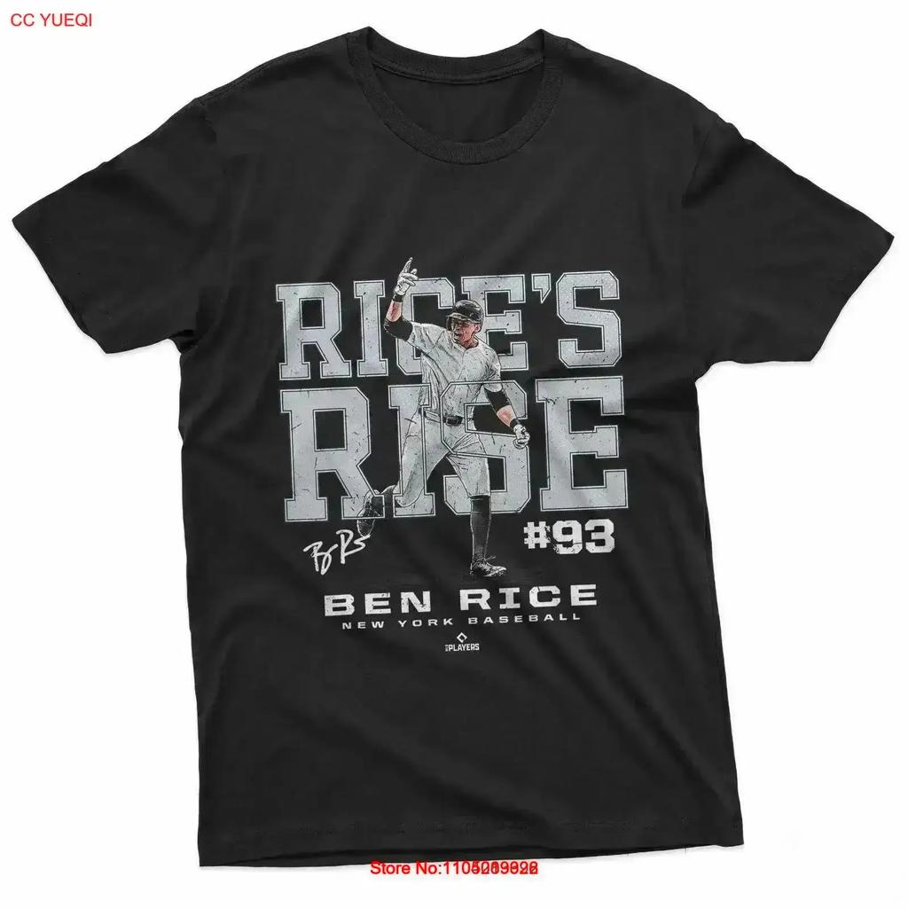 Rices Rise Ben Rice New York MLBPA T Shirt vintage Washed Casual fashion Breathable Comfortable designer clothes homme Soft