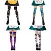 Halloween Costume Accessories Over The Knee Socks With Bat Print For Ladies