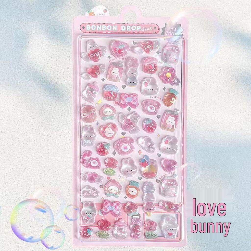 3D Crystal Cartoon Stickers - Embossed Fun Diamond Stickers for Kids