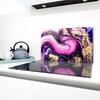 GLASS PROTECTIVE PLATE FOR STOVE 90X52 PURPLE