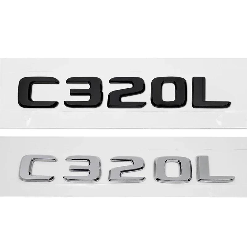 Car Sticker Modified Letter Number Trunk Emblem Badge Decal for Mercedes Benz C200L C220L C260L C300L C320L C Class Accessories