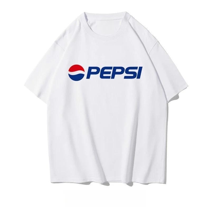 2026 Summer New Men's Women T-shirt Fashion Streetwear Coke T-shirt Unisex Astronauts Joint Design Short Sleeve Commemorative Shirt
