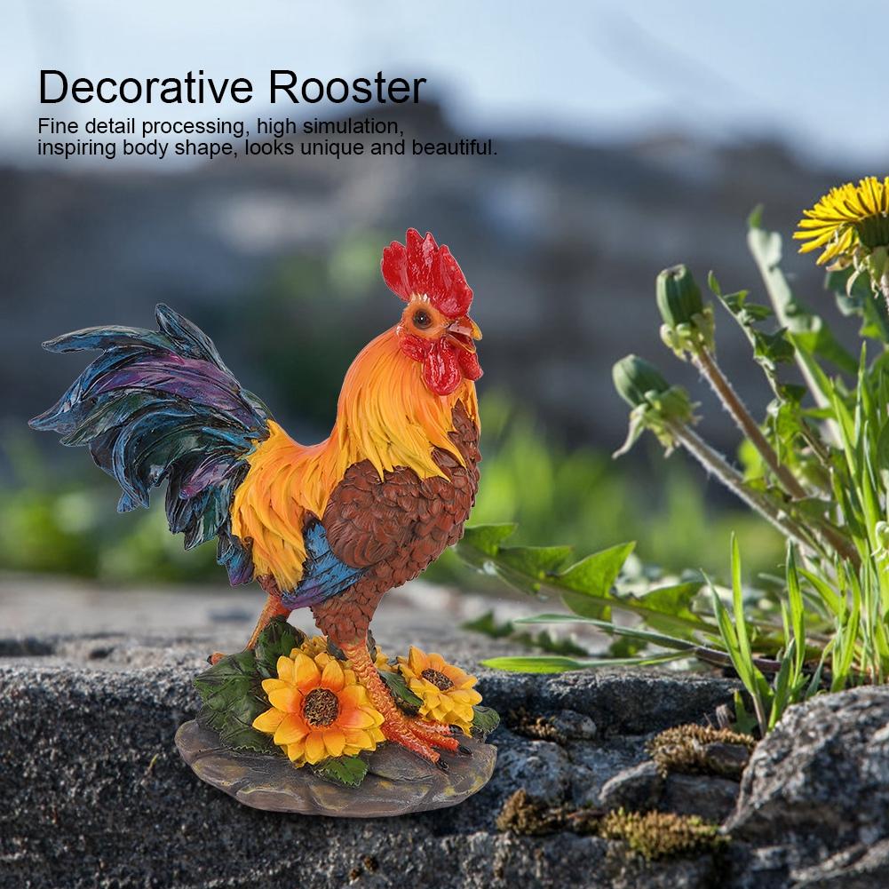 Home Courtyard Garden Decoration Outdoor Decorative Rooster Model Statue Sculpture Art Craft Ornament