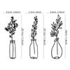 Flower Vase Wall Decorations Metal Flower Vase Sculpture HollowOut Wall Sign Sculpture Hangings Decorations for Bedroom